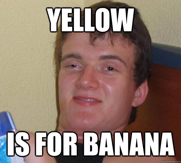 Yellow Is for banana  10 Guy