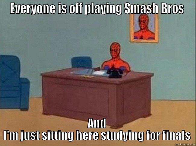 EVERYONE IS OFF PLAYING SMASH BROS AND I'M JUST SITTING HERE STUDYING FOR FINALS Misc