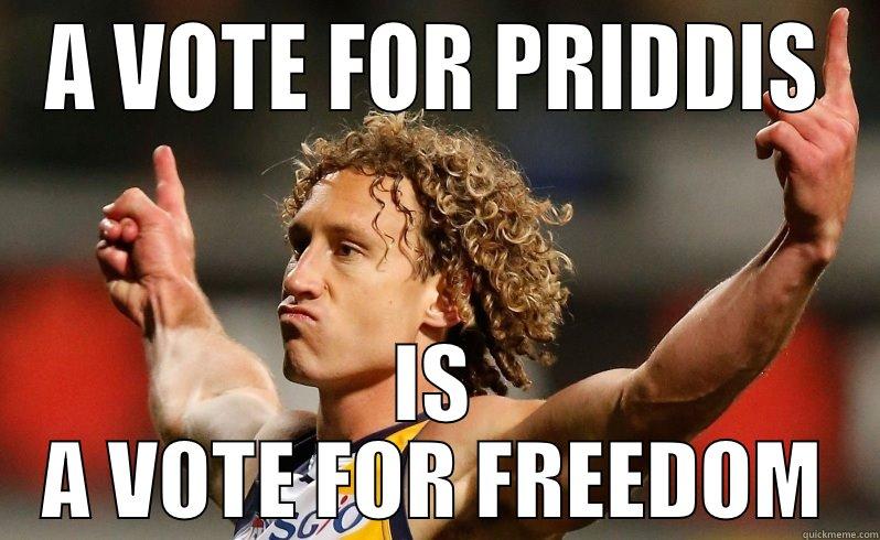 A VOTE FOR PRIDDIS IS A VOTE FOR FREEDOM Misc