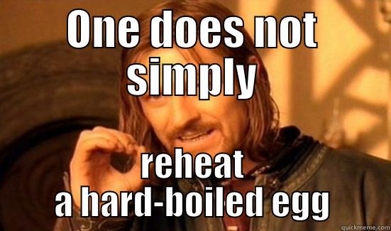 hardboiled egg - ONE DOES NOT SIMPLY REHEAT A HARD-BOILED EGG Boromir