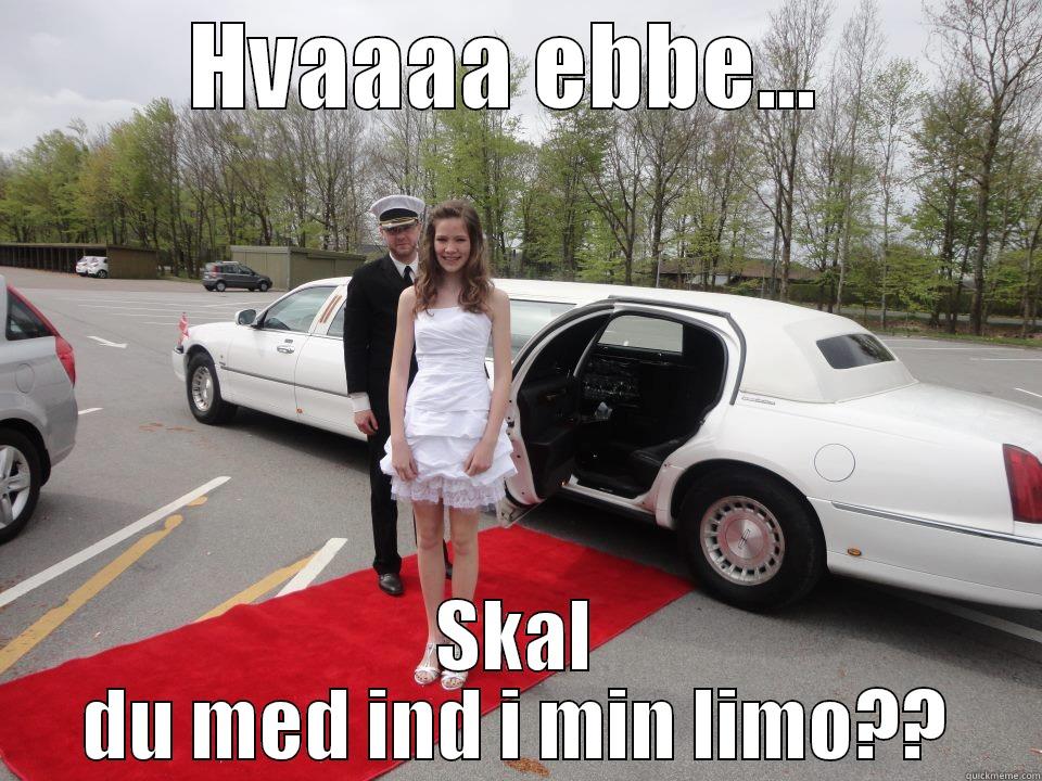 laura limo - HVAAAA EBBE...  SKAL DU MED IND I MIN LIMO?? Misc