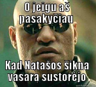 What i dont told - O JEIGU AŠ PASAKYČIAU  KAD NATAŠOS ŠIKNA VASARĄ SUSTORĖJO Matrix Morpheus