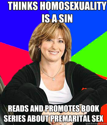 THINKS HOMOSEXUALITY IS A SIN READS AND PROMOTES BOOK SERIES ABOUT PREMARITAL SEX  Sheltering Suburban Mom