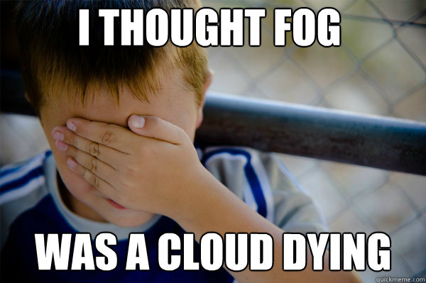 I thought fog was a cloud dying  Confession kid