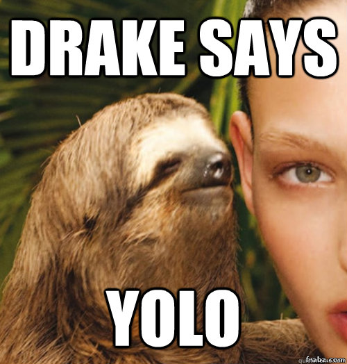 DRAKE SAYS YOLO  rape sloth