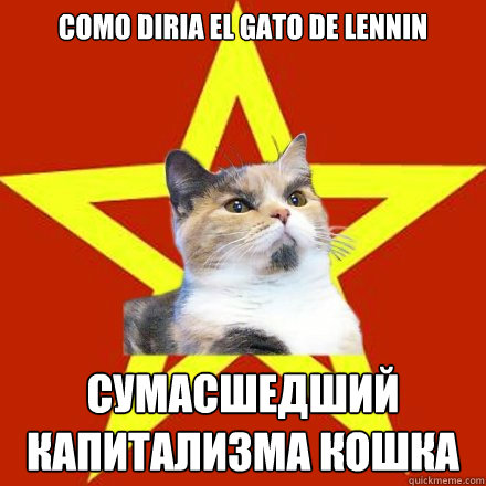 Como diria el gato de lennin сумасшедший капитализма кошка  Lenin Cat