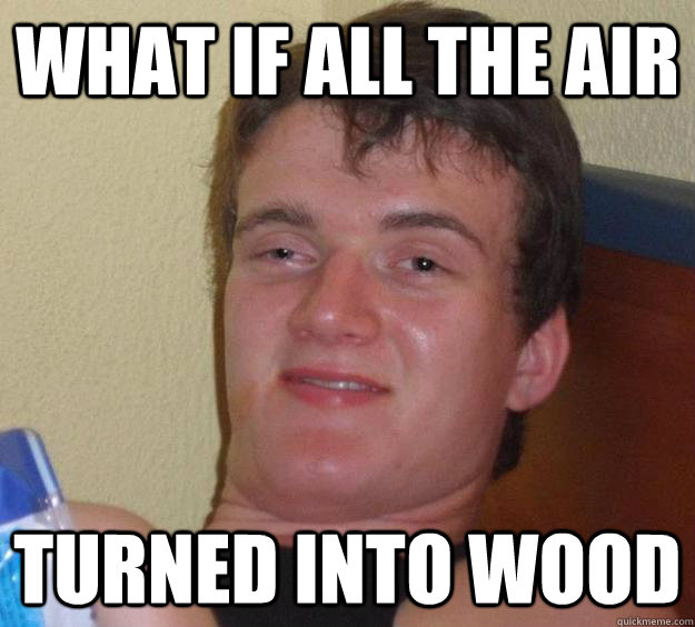 What if all the air  turned into wood  10 Guy