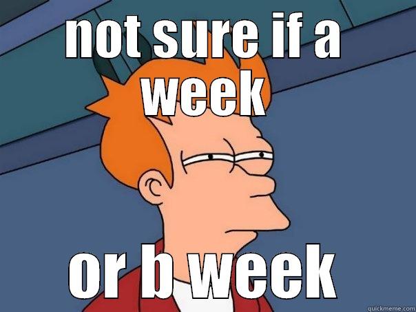 NOT SURE IF A WEEK OR B WEEK Futurama Fry