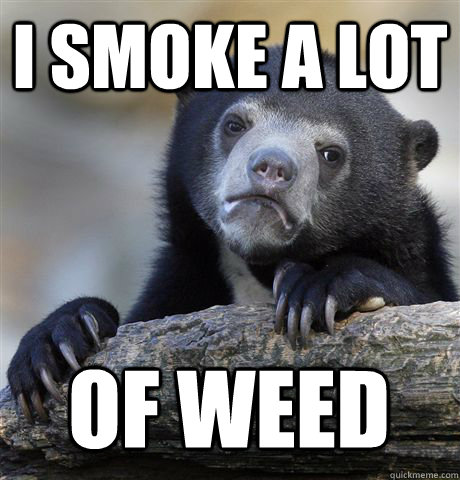 I smoke a lot of weed - I smoke a lot of weed  Confession Bear