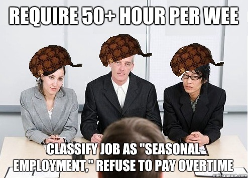 Require 50+ Hour Per Wee classify job as 