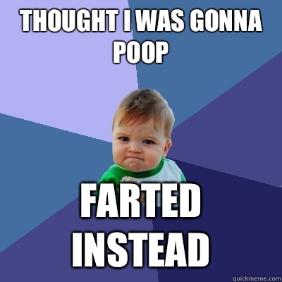 Thought I was gonna poop Farted instead  Success Kid