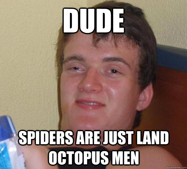 Dude Spiders Are just land octopus men - Dude Spiders Are just land octopus men  10 Guy