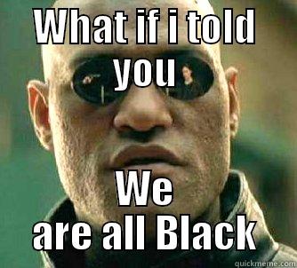 WHAT IF I TOLD YOU WE ARE ALL BLACK Matrix Morpheus