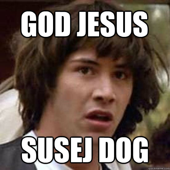 GOD JESUS Susej dog - GOD JESUS Susej dog  conspiracy keanu