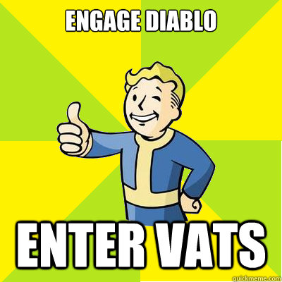 engage diablo enter vats  Fallout new vegas