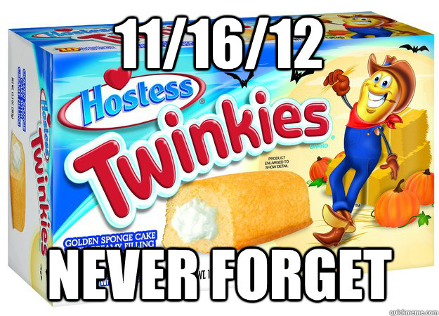 11/16/12 never forget  Hostess Never Forget