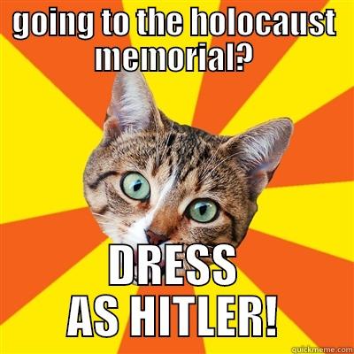 GOING TO THE HOLOCAUST MEMORIAL? DRESS AS HITLER! Bad Advice Cat