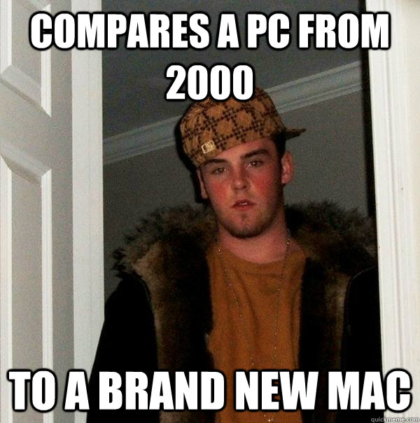 Compares a PC from 2000 To a brand new mac - Compares a PC from 2000 To a brand new mac  Scumbag Steve