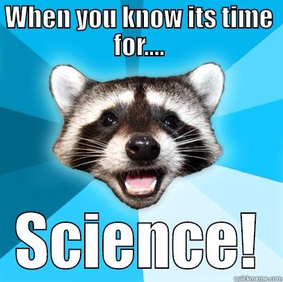 WHEN YOU KNOW ITS TIME FOR.... SCIENCE! Lame Pun Coon