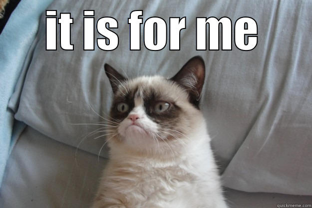 it is for me - IT IS FOR ME  Grumpy Cat