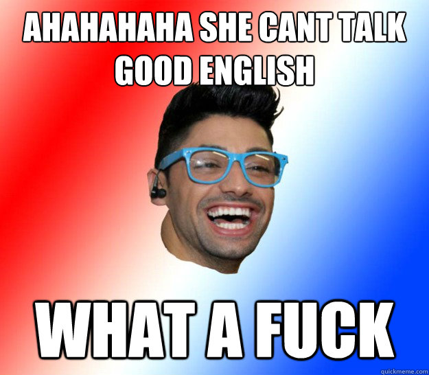 ahahahaha she cant talk good english what a fuck  Stupid Eurovision Fan