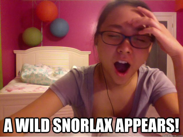  a wild snorlax appears!  Oww Owww Zhao