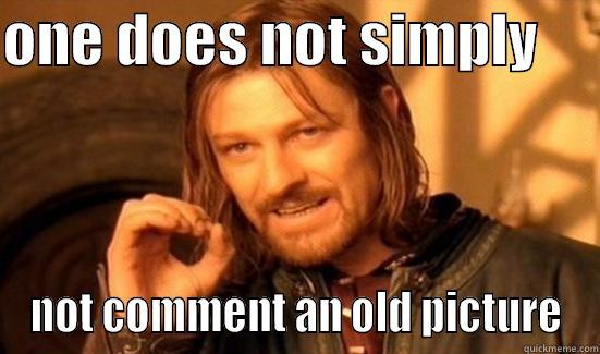 one does not simply - ONE DOES NOT SIMPLY      NOT COMMENT AN OLD PICTURE Boromir