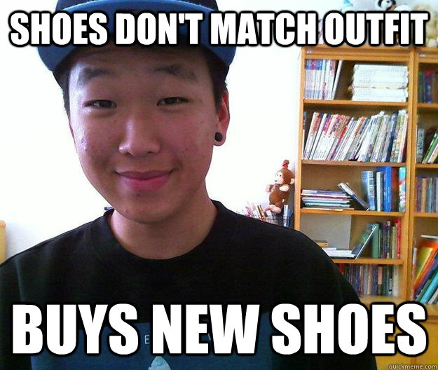 shoes don't match outfit  buys new shoes - shoes don't match outfit  buys new shoes  pretty boy ken