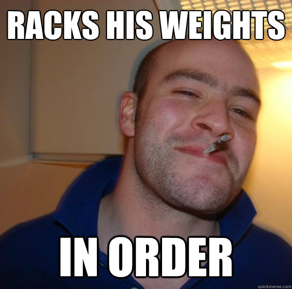 Racks his weights In order - Racks his weights In order  Misc