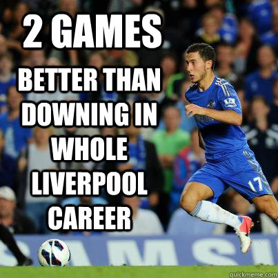 2 Games Better Than Downing in whole liverpool career  