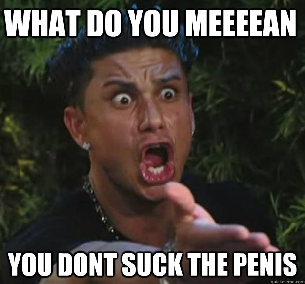 WHAT DO YOU MEEEEAN YOU DONT SUCK THE PENIS  Pauly D