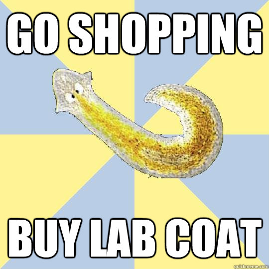 Go shopping Buy lab coat  Bio Major Planarian