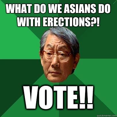 What do we Asians do with erections?! VOTE!!  High Expectations Asian Father