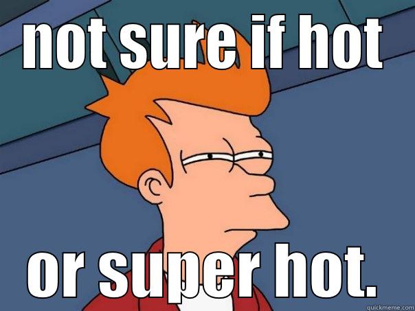 hot orrr? - NOT SURE IF HOT OR SUPER HOT. Futurama Fry