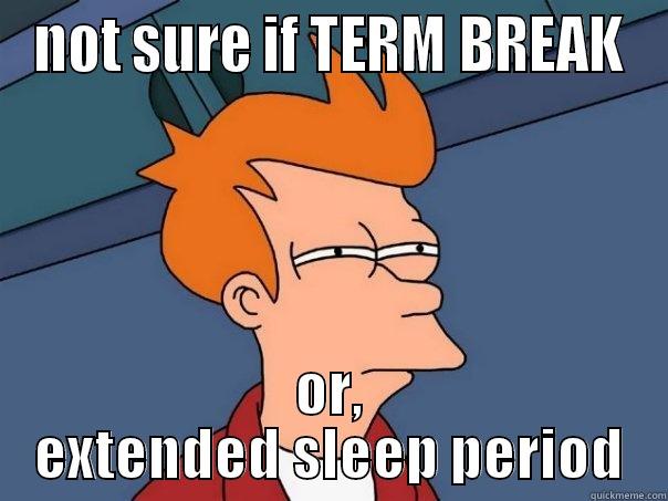 term break? - NOT SURE IF TERM BREAK OR, EXTENDED SLEEP PERIOD Futurama Fry
