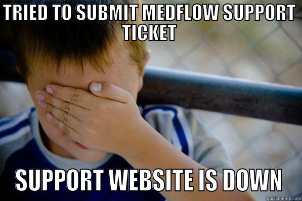 TRIED TO SUBMIT MEDFLOW SUPPORT TICKET SUPPORT WEBSITE IS DOWN Confession kid