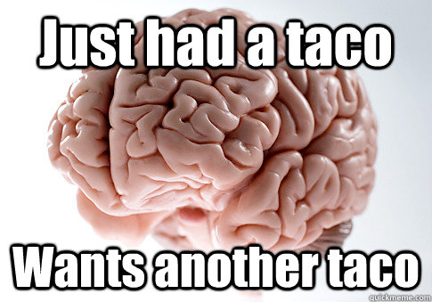 Just had a taco Wants another taco  Scumbag Brain