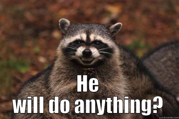  HE WILL DO ANYTHING? Evil Plotting Raccoon