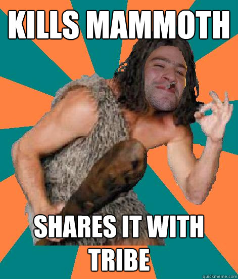 kills mammoth shares it with tribe   Good Guy Grog