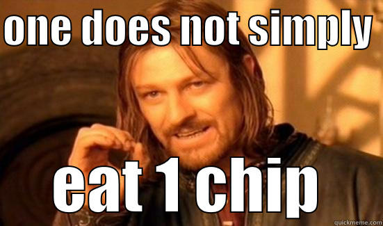 ONE DOES NOT SIMPLY  EAT 1 CHIP Boromir