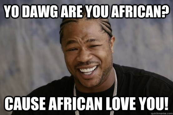 YO DAwg are you african? cause african love you!  YO DAWG