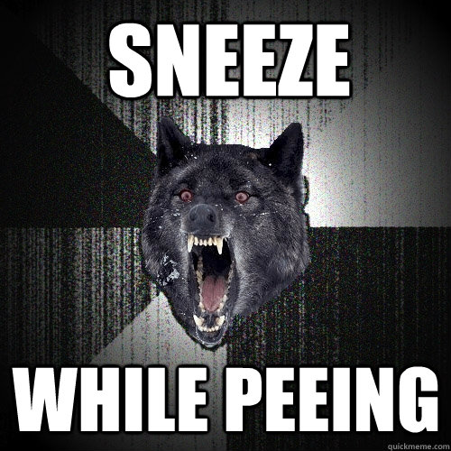 sneeze while peeing  Insanity Wolf