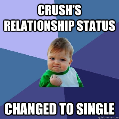 Crush's relationship status changed to single  Success Kid