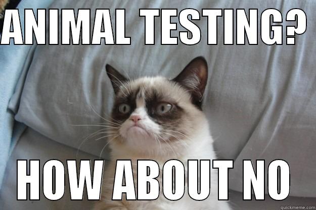 ANIMAL TESTING?  HOW ABOUT NO Grumpy Cat