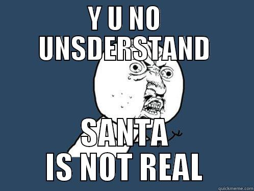 Santa Fake - Y U NO UNSDERSTAND SANTA IS NOT REAL Y U No