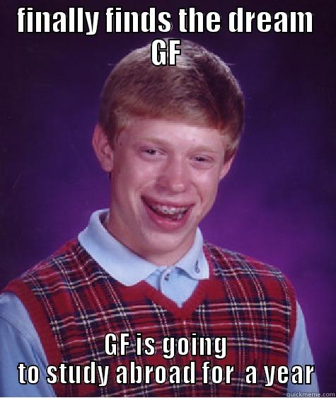 well thanks God.... - FINALLY FINDS THE DREAM GF GF IS GOING TO STUDY ABROAD FOR  A YEAR Bad Luck Brian