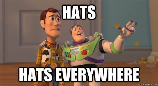 HAts Hats everywhere  Toy Story Everywhere