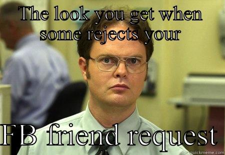 It's Beef? - THE LOOK YOU GET WHEN SOME REJECTS YOUR  FB FRIEND REQUEST Schrute