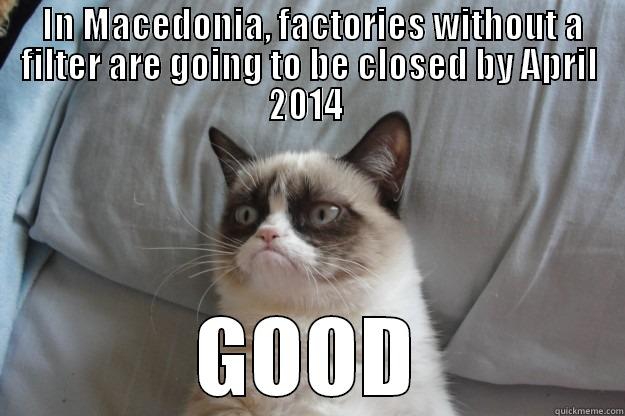  IN MACEDONIA, FACTORIES WITHOUT A FILTER ARE GOING TO BE CLOSED BY APRIL 2014  GOOD Grumpy Cat