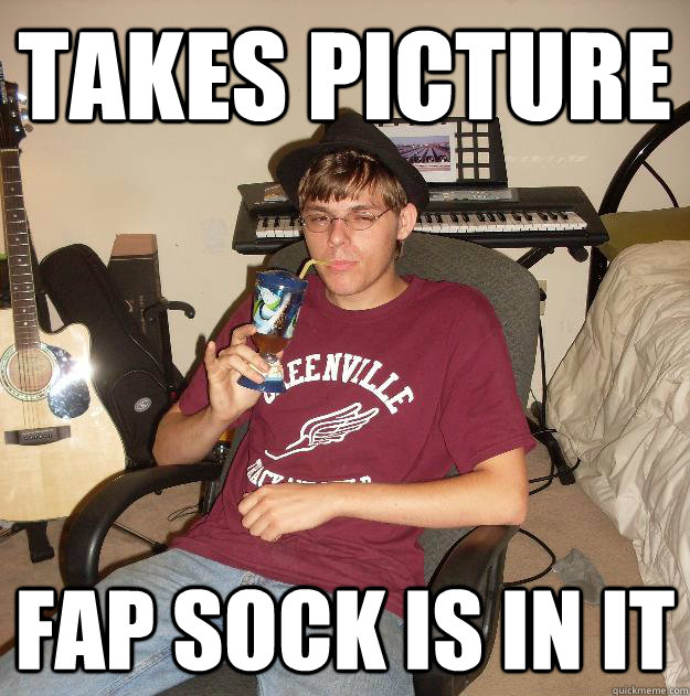 takes picture fap sock is in it - takes picture fap sock is in it High Clas...